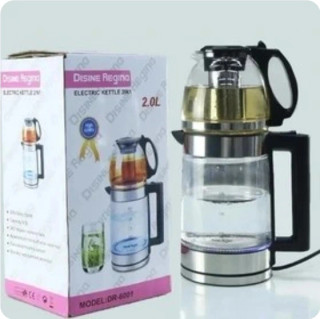 چای ساز دسینی مدل DR-6001 کتری ۲ لیتری قوری ۱ لیتری با فیلتر استیل