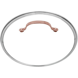 ماهیتابه استیل عرشیا مدل SS014-2980 سایز ۲۸ سانت دو درب دسته مسی